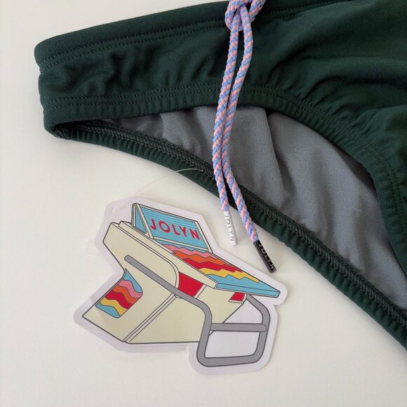 NEW Jolyn Andy Bikini Bottom Pine Dark Green Small Swim Athletic Surf Swimsuit - Picture 11 of 12